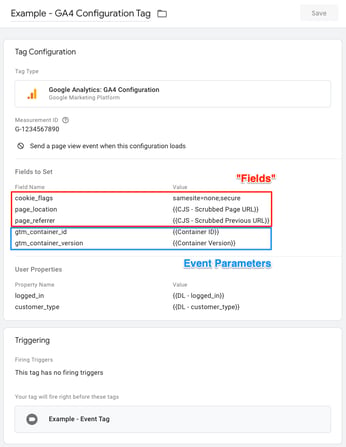 Example of GA4 Configuration tag in Google Tag Manager