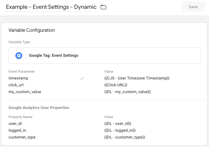  A Sample “Dynamic” Event Settings Variable for Use on GA4 Event Tags 