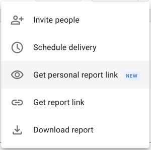 Get a personal report link in Looker Studio Pro