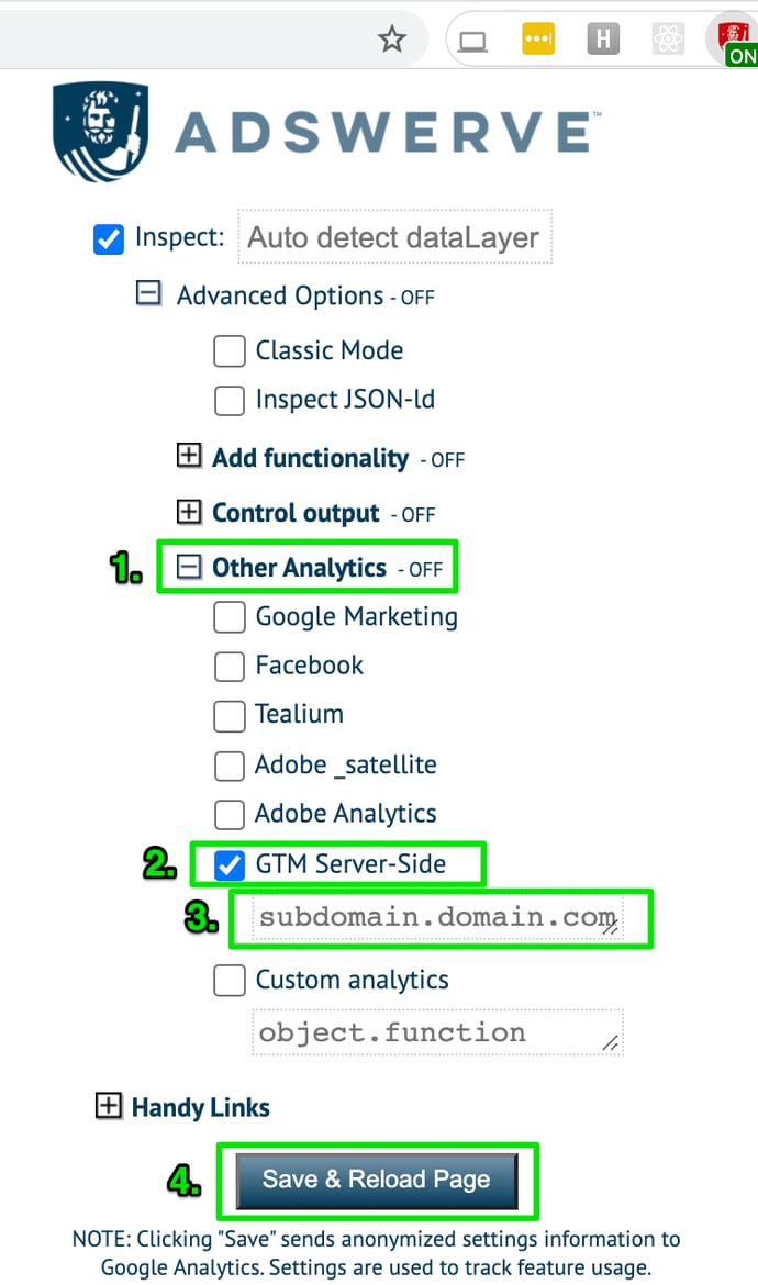 adswerve datalayer inspector