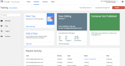 Google Tag Manager gets a New UI and an API