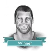 Russell Wilson line drawing