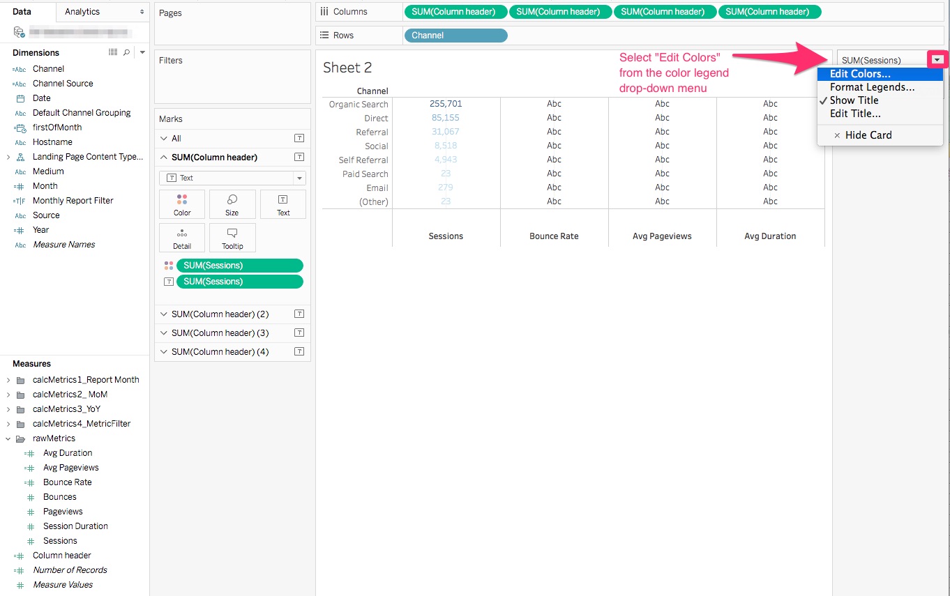Conditional Format Tableau Line How to Independently Conditionally Format Table Columns in Tableau ...