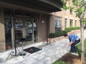 testing the bocce measurement capabilities outside our office