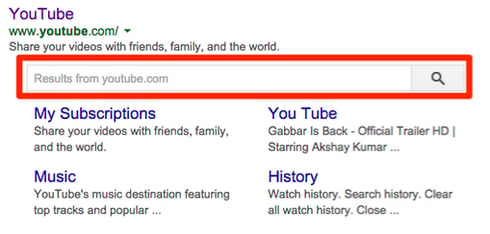 Use structured data to add a search box to your search results listing