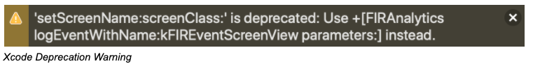 Xcode Deprecation Warning