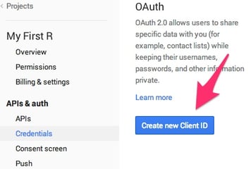 Create new Client ID
