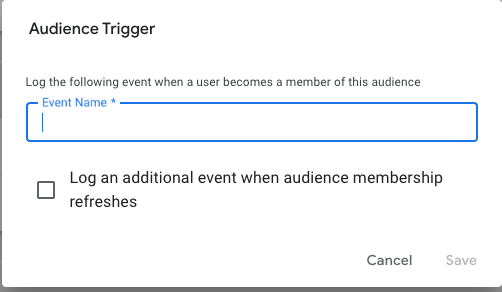 Audience triggers